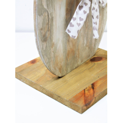 Jajo drewniane rustykalne dekoracja Skandi 43cm